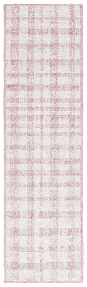 Safavieh Abstract Hand Tufted Wool Runner Rug Soft Plaid Pattern for Hallways and Entryways ABT648U-28