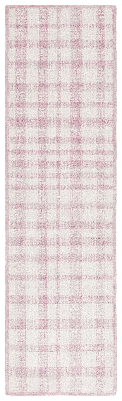 Safavieh Abstract Hand Tufted Wool Runner Rug Soft Plaid Pattern for Hallways and Entryways ABT648U-28