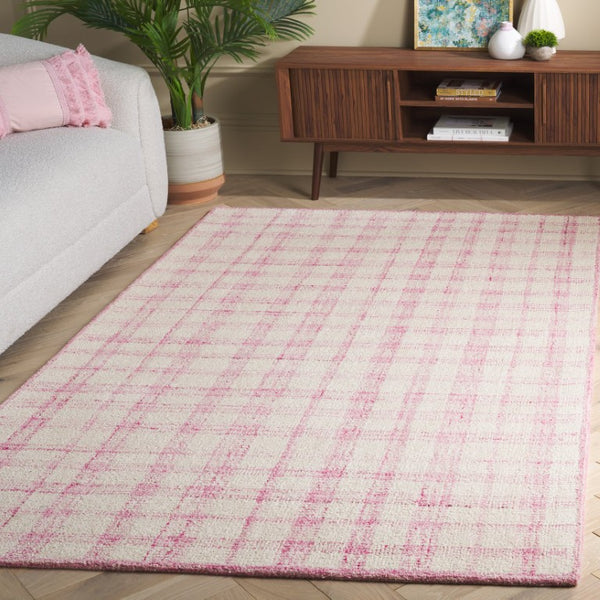 Safavieh Abstract Hand Tufted Wool Viscose Plaid Area Rug for Living Room or Bedroom ABT648U-5