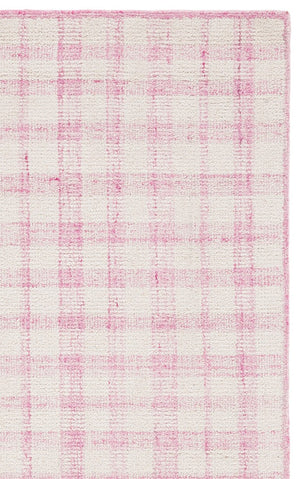 Safavieh Abstract Plaid Hand Tufted Wool Rug Soft Ivory Blush Pile for Living Room or Bedroom ABT648U-6