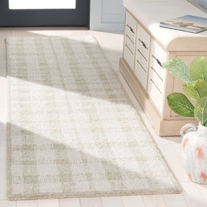 Safavieh Abstract Hand-Tufted Wool Viscose Plaid Runner Rug for Hallways and Entryways ABT648W-28