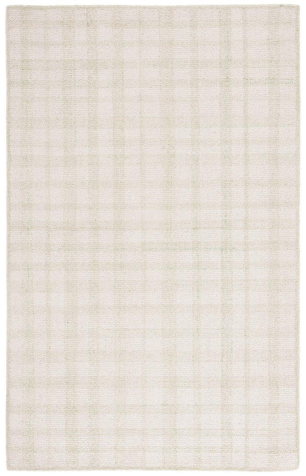 Safavieh Abstract Hand Tufted Wool Plaid Area Rug Ivory Sage Soft Low Pile Living Room ABT648W-5