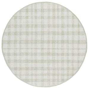 Safavieh Abstract Hand Tufted Wool Blend Round Rug Plaid Pattern for Living Room or Bedroom ABT648W-6R
