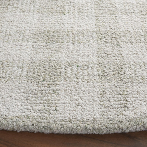 Safavieh Abstract Hand Tufted Wool Blend Round Rug Plaid Pattern for Living Room or Bedroom ABT648W-6R
