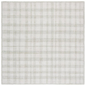 Safavieh Abstract Hand Tufted Wool Blend Plaid Area Rug in Ivory Sage for Living Rooms ABT648W-6SQ