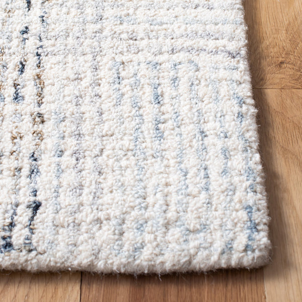 Safavieh Abstract Hand-tufted Area Rug - Luxurious Wool Blend With Elegant Grid Pattern For Modern Spaces Ivory ,Gold 80% Wool,20% Cotton Abt657a-10