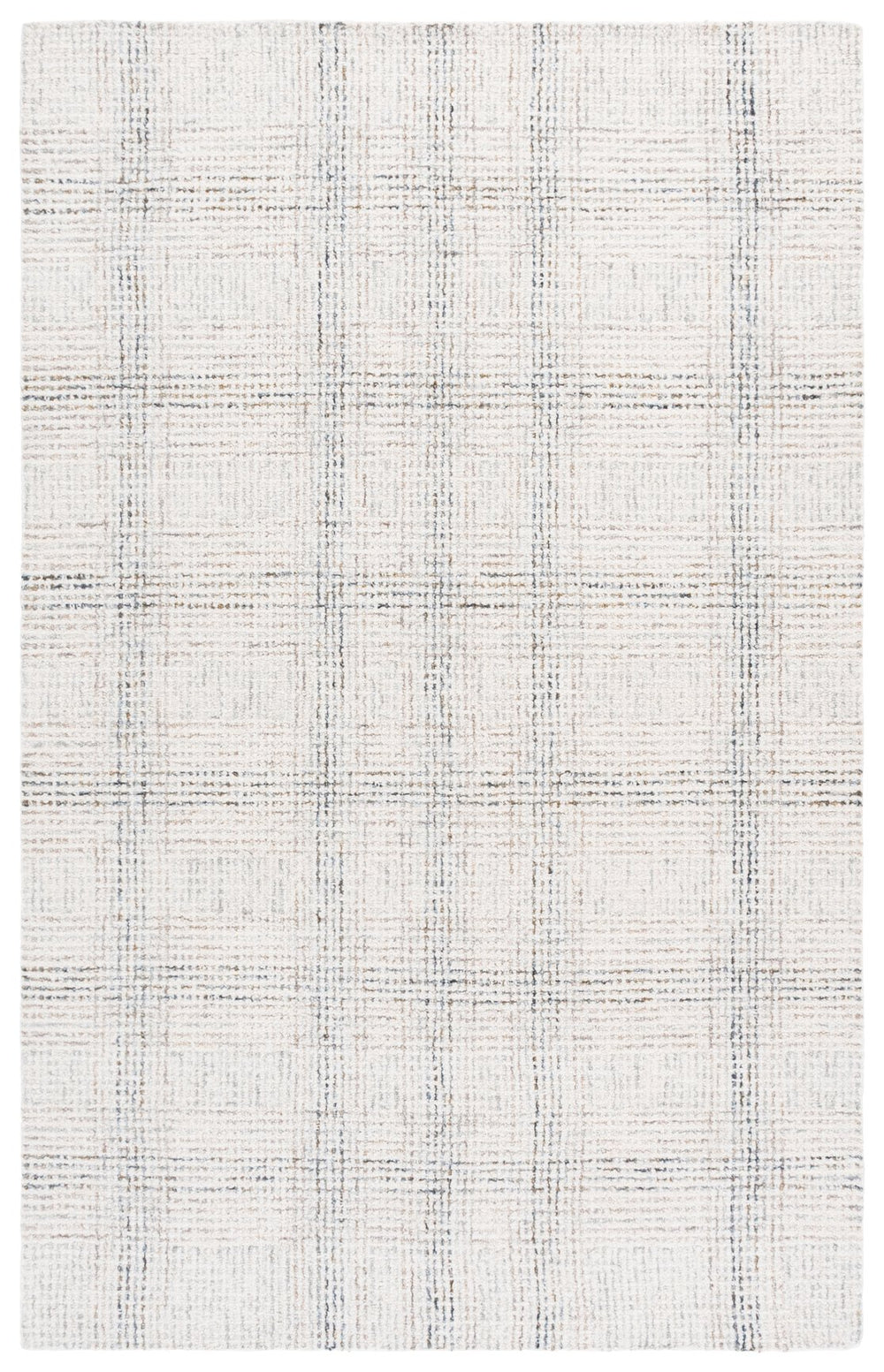 Safavieh Abstract Hand-tufted Area Rug - Luxurious Wool Blend With Elegant Grid Pattern For Modern Spaces Ivory ,Gold 80% Wool,20% Cotton Abt657a-10