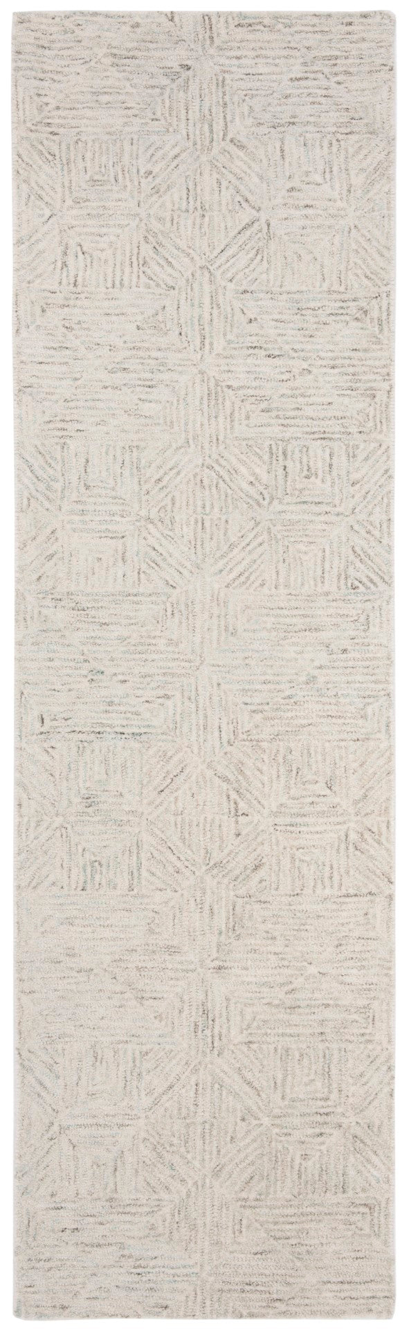 Safavieh Abstract 763 Hand Tufted Modern Rug Ivory / Light Blue 80% Wool, 20% Cotton