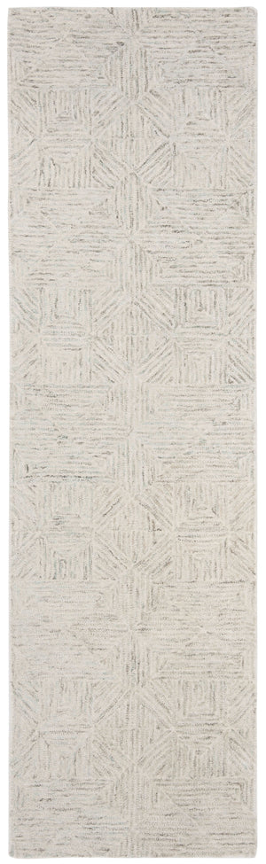 Safavieh Abstract Hand-Tufted Ivory & Light Blue Geometric Rug 6X8, 80% Wool Plush 1/2" Pile — Durable Stylish Accent ABT763J-68