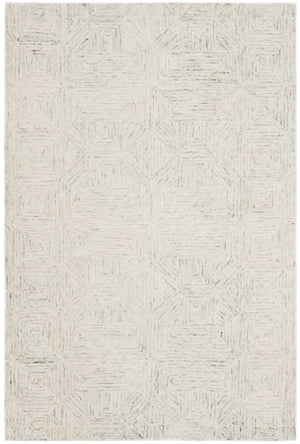 Safavieh Abstract Hand-Tufted Ivory & Light Blue Geometric Rug 6X8, 80% Wool Plush 1/2" Pile — Durable Stylish Accent ABT763J-68