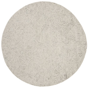 Safavieh Abstract Hand-Tufted Ivory & Light Blue Geometric Rug 6X8, 80% Wool Plush 1/2" Pile — Durable Stylish Accent ABT763J-68