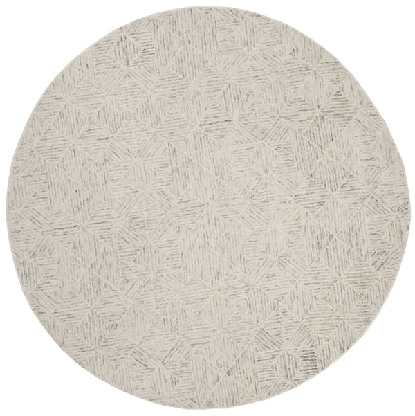 Safavieh Abstract Hand-Tufted Ivory & Light Blue Geometric Rug 6X8, 80% Wool Plush 1/2" Pile — Durable Stylish Accent ABT763J-68