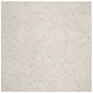 Safavieh Abstract Hand-Tufted Ivory & Light Blue Geometric Rug 6X8, 80% Wool Plush 1/2" Pile — Durable Stylish Accent ABT763J-68