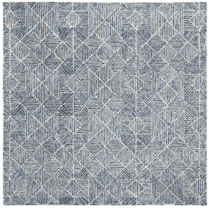 Safavieh Abstract Hand-Tufted 6X8 Blue Ivory Rug - Wool-Cotton Blend, Low-Profile 1/2" Pile, Contemporary Elegance ABT763M-68