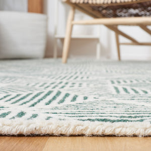 Safavieh Abstract 763 Hand Tufted Modern Rug Dark Green / Ivory 80% Wool, 20% Cotton