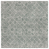 Safavieh Abstract 763 Hand Tufted Modern Rug Dark Green / Ivory 80% Wool, 20% Cotton