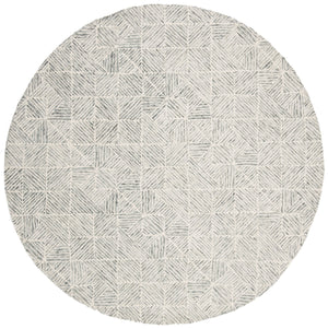 Safavieh Abstract Hand-Tufted 6X8 Wool Rug In Green Ivory — Modern Geometric Abstract, Plush 1/2" Pile Durability ABT763Y-68
