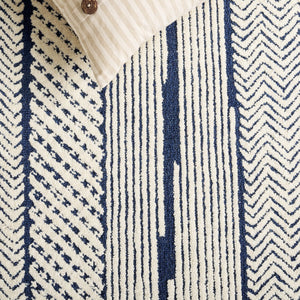 Safavieh Abstract Elegant Hand-tufted Runner Rug In Luxurious Wool Pile, Perfect For Modern Home Decor Ivory ,Navy Wool Pile Abt776a-5