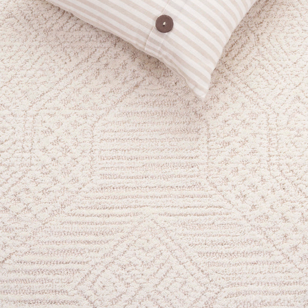 Safavieh Abstract Elegant Handcrafted Area Rug - Luxurious Modern Design For Stylish Living Space Decor Beige Wool Pile Abt777b-8