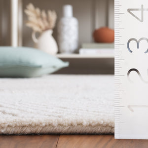 Safavieh Abstract Modern Area Rug - Hand-tufted Wool With Earthy Tones For Stylish Home Décor & Comfort Ivory ,Brown Wool Pile Abt778a-6