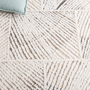 Safavieh Abstract Modern Area Rug - Hand-tufted Wool With Earthy Tones For Stylish Home Décor & Comfort Ivory ,Brown Wool Pile Abt778a-6