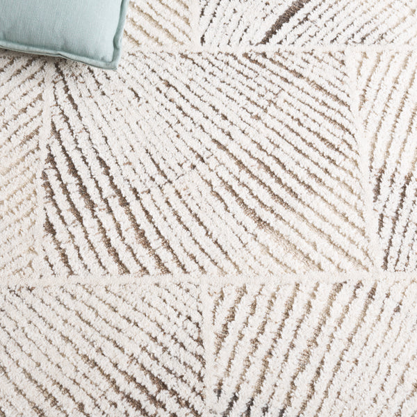 Safavieh Abstract Modern Area Rug - Hand-tufted Wool With Earthy Tones For Stylish Home Décor & Comfort Ivory ,Brown Wool Pile Abt778a-6