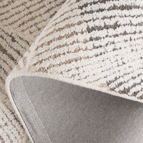 Safavieh Abstract Elegant Hand-tufted Area Rug - Luxurious Wool Pile Runner For Modern Home Décor & Comfort Ivory ,Brown Wool Pile Abt778a-5