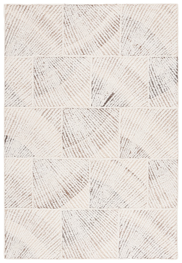 Safavieh Abstract Modern Area Rug - Hand-tufted Wool With Earthy Tones For Stylish Home Décor & Comfort Ivory ,Brown Wool Pile Abt778a-6