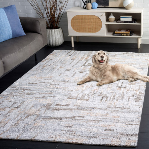 Safavieh Abstract 875 Hand Tufted Modern Rug Grey / Brown 5' x 8'