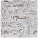 Safavieh Abstract 875 Hand Tufted Modern Rug Grey / Brown 6' x 6' Square