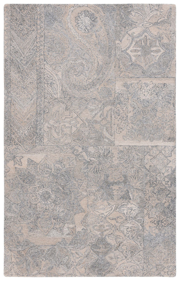 Safavieh Abstract 876 Hand Tufted Modern Rug Beige / Grey 5' x 8'
