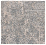 Safavieh Abstract 876 Hand Tufted Modern Rug Beige / Grey 6' x 6' Square