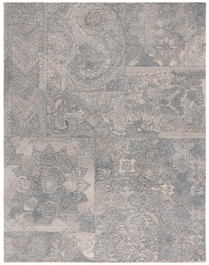 Safavieh Abstract 876 Hand Tufted Modern Rug Beige / Grey 4' x 6'