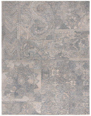 Safavieh Abstract 876 Hand Tufted Modern Rug Beige / Grey 8' x 10'