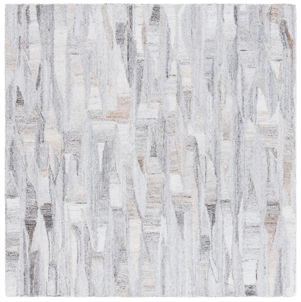 Safavieh Abstract 878 Hand Tufted Modern Rug Beige / Brown 6' x 6' Square