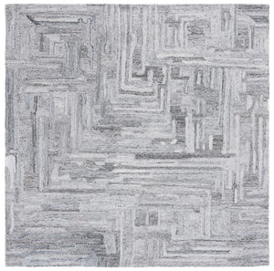 Safavieh Abstract 879 Hand Tufted Modern Rug Grey 6' x 6' Square