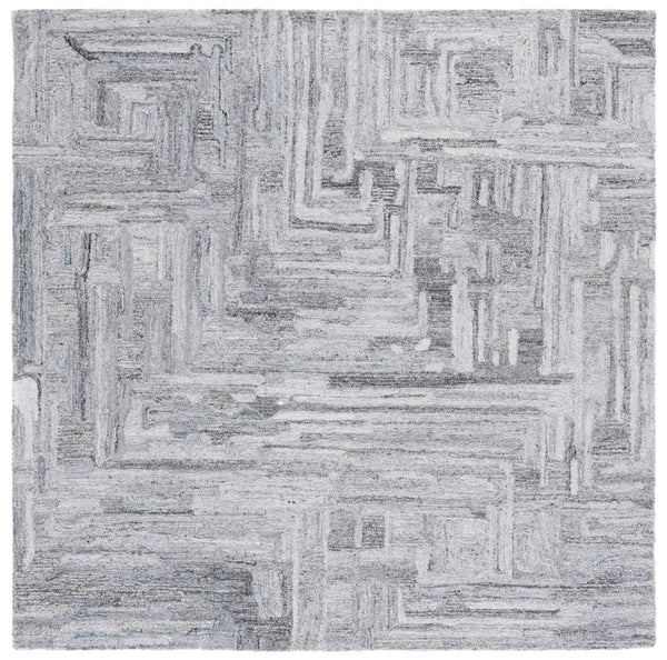 Safavieh Abstract 879 Hand Tufted Modern Rug Grey 6' x 6' Square