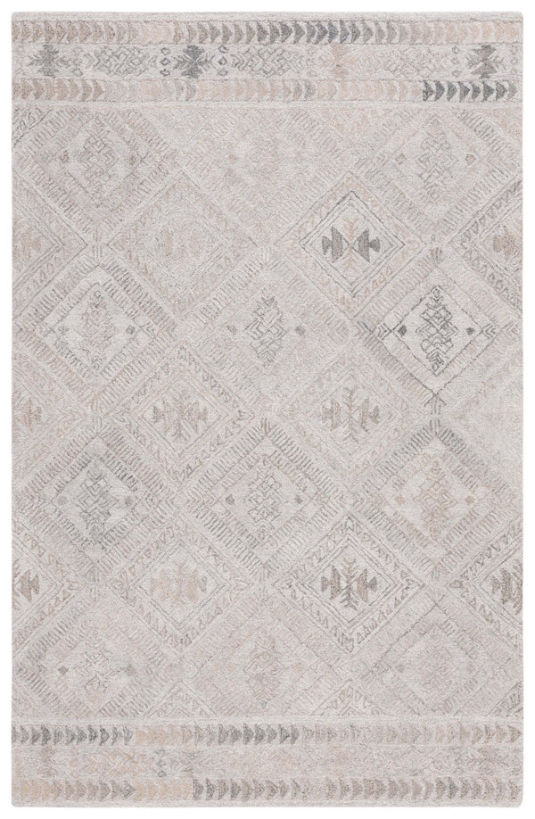 Safavieh Abstract 880 Hand Tufted Modern Rug Grey / Beige 4' x 6'