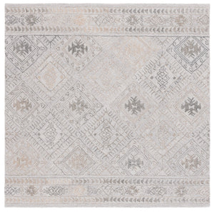 Safavieh Abstract 880 Hand Tufted Modern Rug Grey / Beige 6' x 6' Square