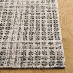 Safavieh Abstract Hand Tufted Wool Cotton Runner Geometric Hallway Rug in Warm Grey Tones Beige 5'-0" x 8'-0" ABT927B-5