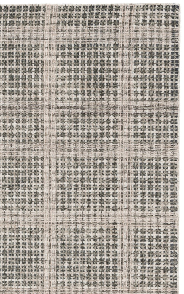 Safavieh Abstract Hand Tufted Wool Cotton Runner Geometric Hallway Rug in Warm Grey Tones Beige 5'-0" x 8'-0" ABT927B-5