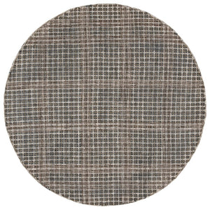 Safavieh Abstract Hand Tufted Wool Cotton Runner Geometric Hallway Rug in Warm Grey Tones Beige 6'-0" x 6'-0" - R ABT927B-6R