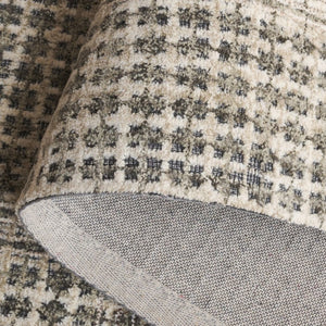 Safavieh Abstract Hand Tufted Wool Cotton Runner Geometric Hallway Rug in Warm Grey Tones Beige 6'-0" x 9'-0" ABT927B-6