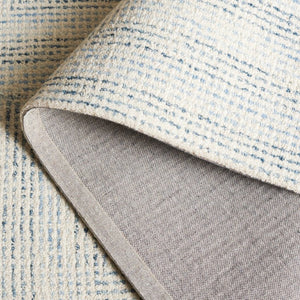 Safavieh Abstract Hand Tufted Wool Cotton Runner Rug with Geometric Ivory Blue Pattern for Hallways 5'-0" x 8'-0" ABT928M-5