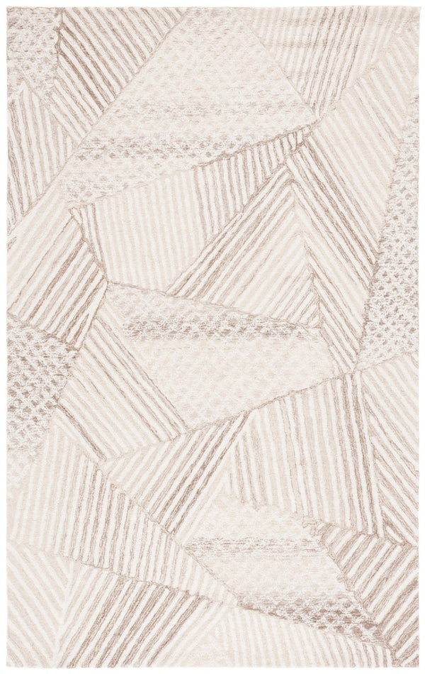 Safavieh Abstract Geometric Wool Cotton Runner Rug Hand Tufted Artisan Craft for Hallways 5'-0" x 8'-0" ABT929A-5
