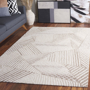 Safavieh Abstract Geometric Wool Cotton Runner Rug Hand Tufted Artisan Craft for Hallways 5'-0" x 8'-0" ABT929A-5