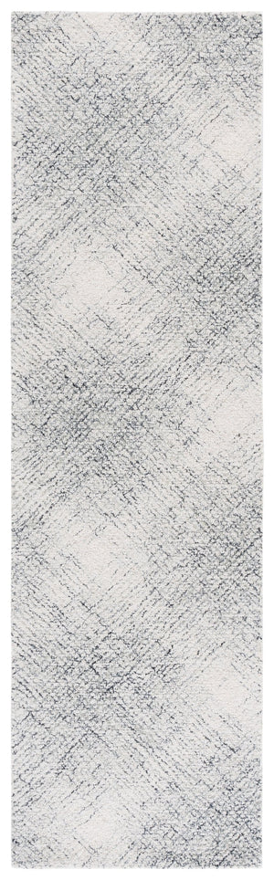 Safavieh Abstract Hand-tufted Area Rug - Luxurious Wool Runner For Hallways, Stylish And Durable Home Decor Ivory ,Black Wool Pile Abt930z-28