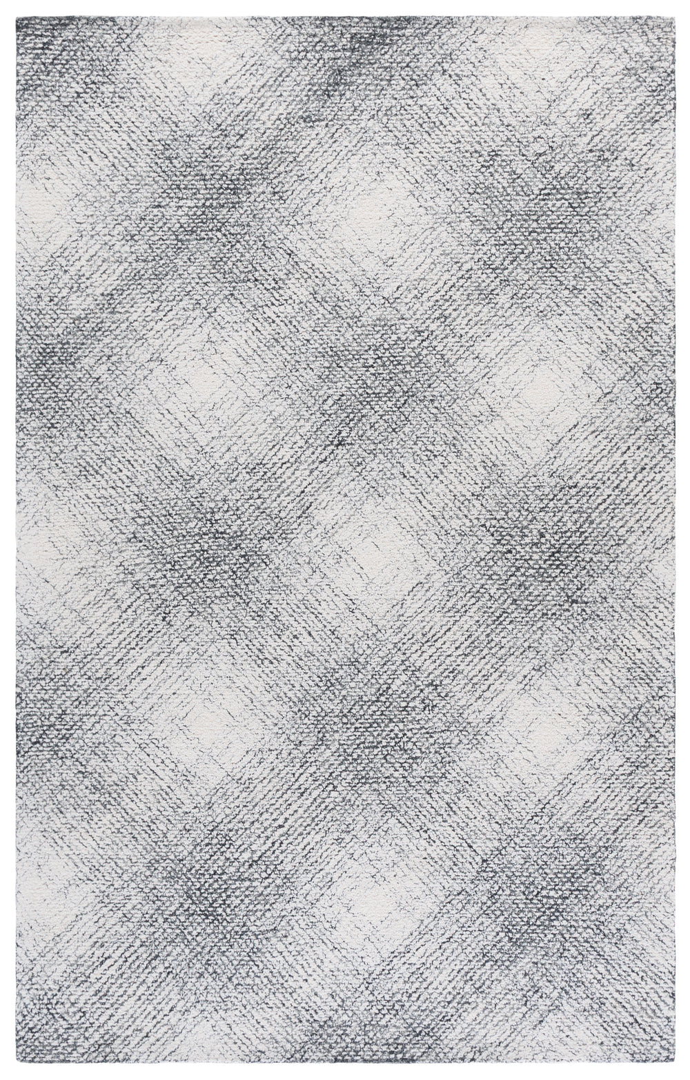 Safavieh Abstract Luxurious Hand-tufted Wool Area Rug In Sophisticated Monochrome Design For Chic Spaces Ivory ,Black Wool Pile Abt930z-6