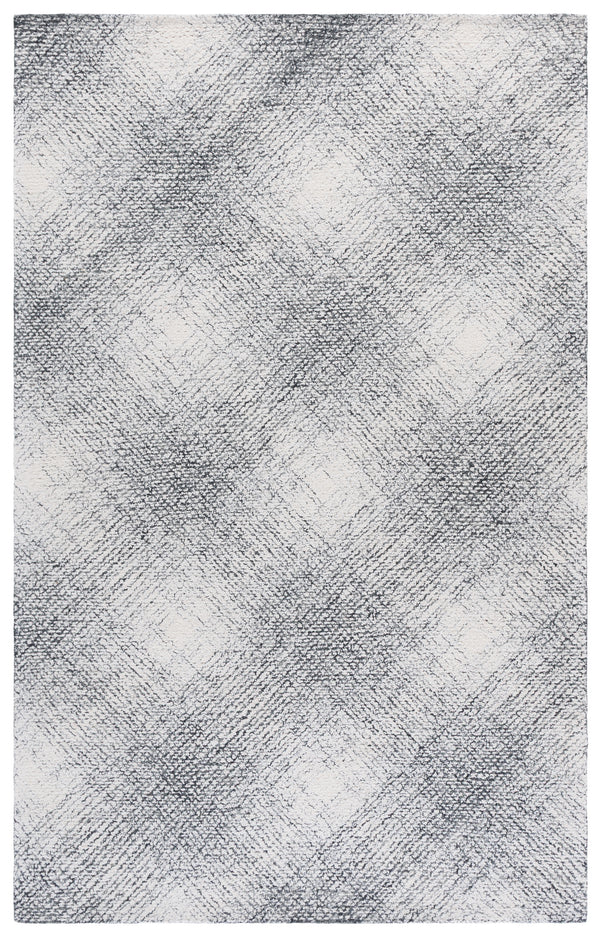 Safavieh Abstract Luxurious Hand-tufted Wool Area Rug In Sophisticated Monochrome Design For Chic Spaces Ivory ,Black Wool Pile Abt930z-6