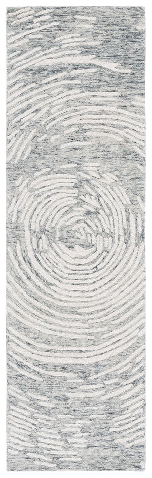 Safavieh Abstract Hand-tufted Wool Runner Rug - Modern Grey And Ivory Design For Elegant Hallways And Spaces Grey ,Ivory Wool Pile Abt931f-28